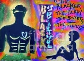 Black is Beautiful couple Painting by Tony B Conscious