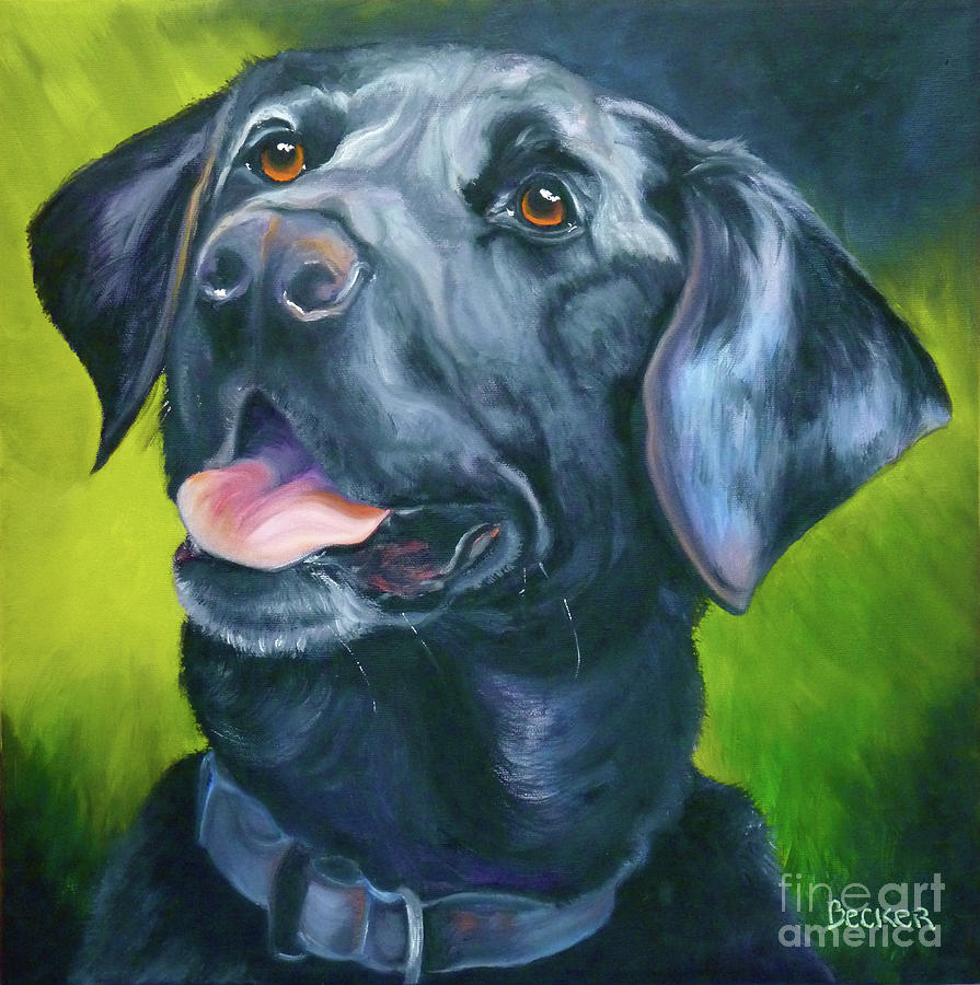 Black Lab Forever Painting by Susan A Becker