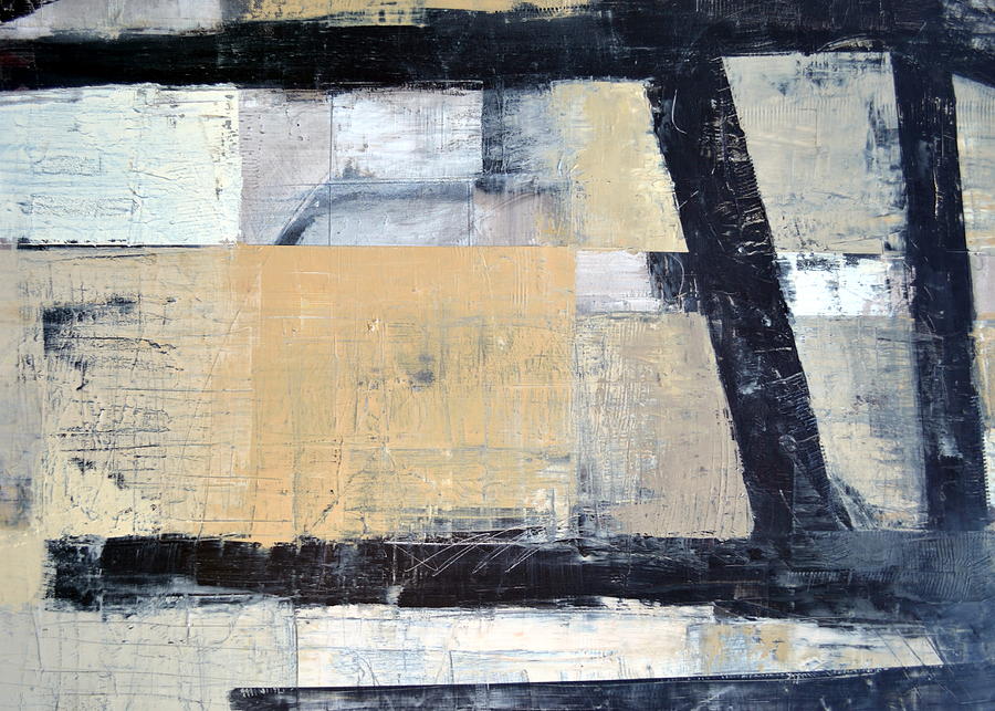 Black Lines Abstract 3.0 Painting by Michelle Calkins