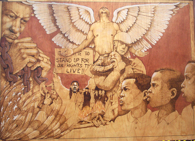 Pyrography Mixed Media - Black Male by William Burton Jr Pyrography Mixed Media - Black Male by William Burton Jr