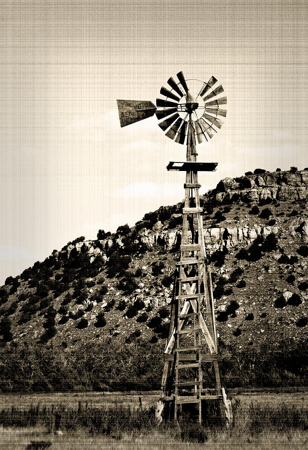 Black Mesa Windmill Photograph by Fred Lassmann