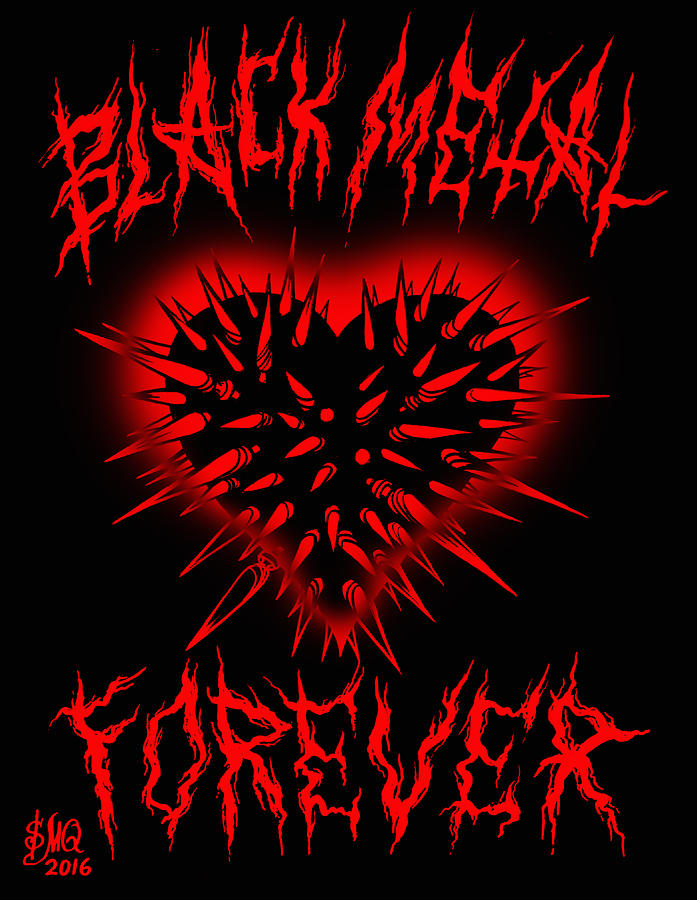 Black metal heart - bi-color 01 Digital Art by Sofia Goldberg - Fine ...