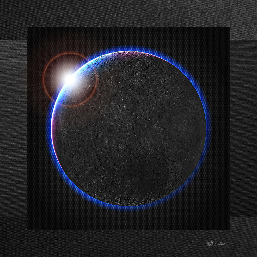 Black Moon - The Dark Side of the Moon  Digital Art by Serge Averbukh