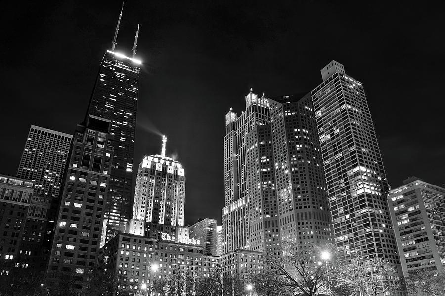 Black Night in the Windy City Photograph by Frozen in Time Fine Art Photography