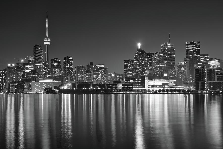 City Photograph - Black Night in Toronto by Frozen in Time Fine Art Photography