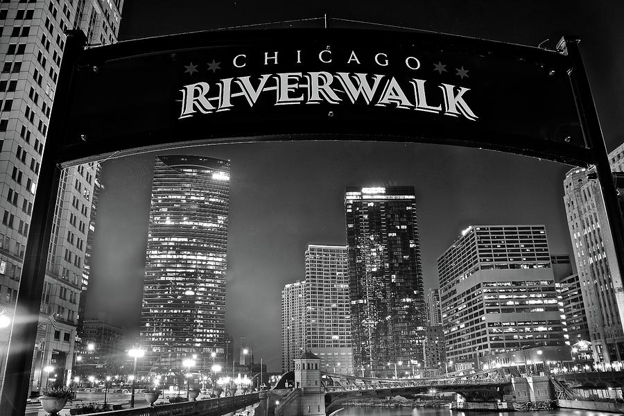 Black Night Riverwalk Photograph by Frozen in Time Fine Art Photography