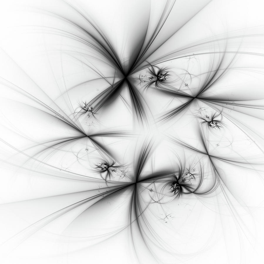 Abstract Digital Art - Black On White Fireworks by Mariia Kalinichenko Abstract Digital Art - Black On White Fireworks by Mariia Kalinichenko