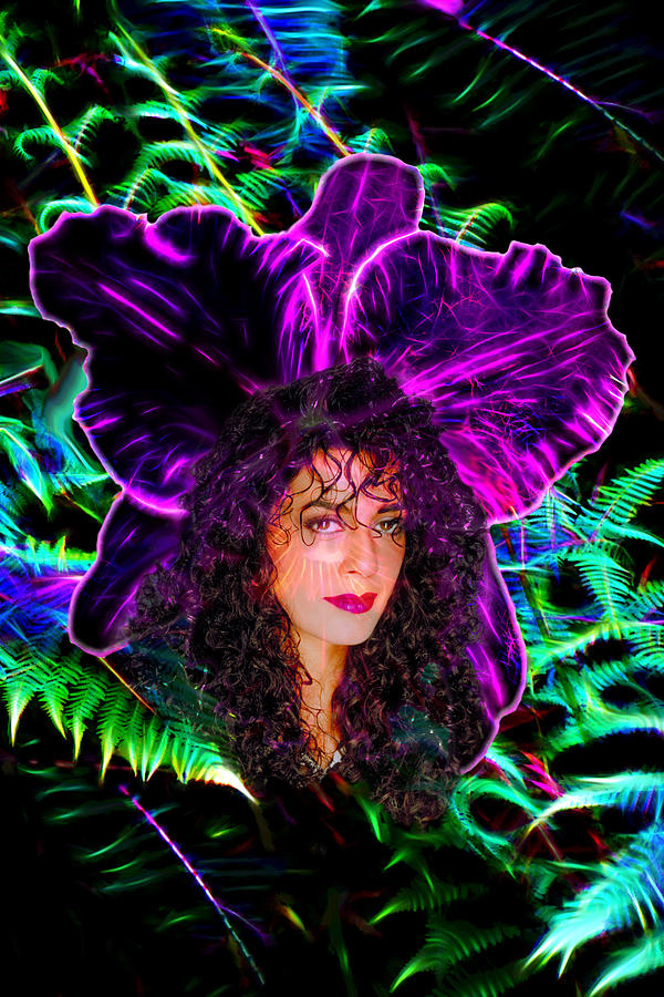 Black Orchid Digital Art by Lisa Yount