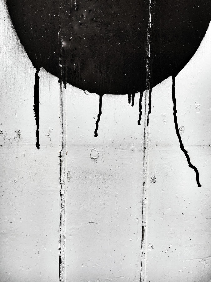 Black paint marks Photograph by Tom Gowanlock