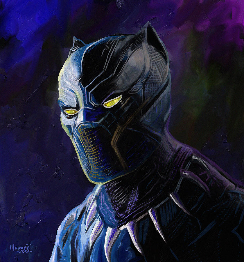 Black Panther Painting by Anthony Mwangi