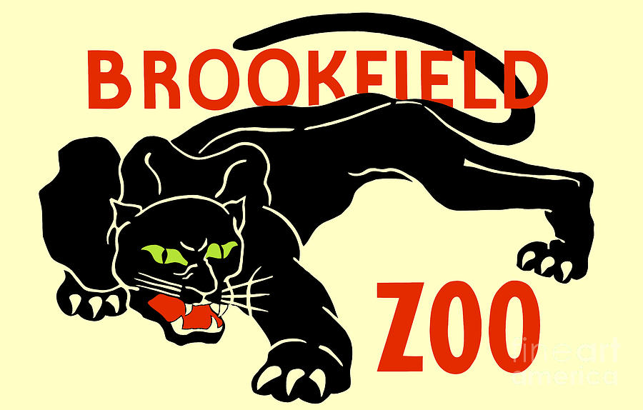 Black panther Brookfield Zoo ad Digital Art by Heidi De Leeuw