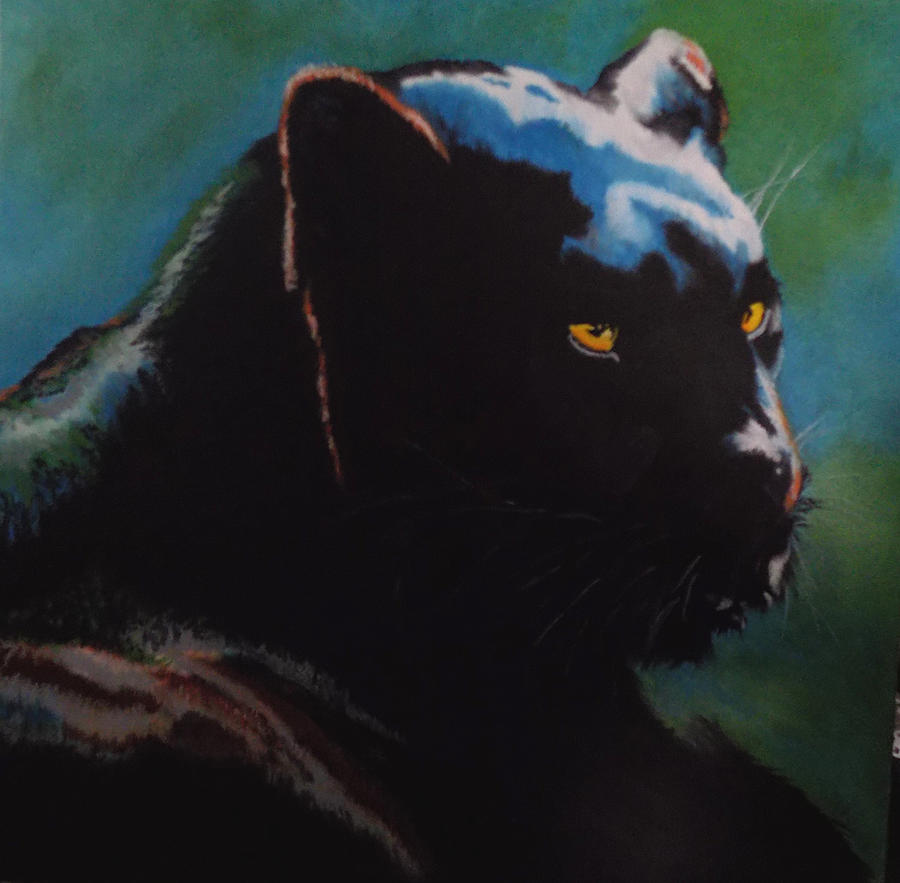 Black Panther Painting by Maris Sherwood