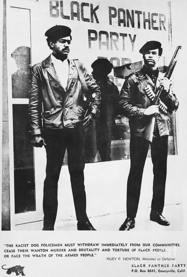 Black Panther Movie Photograph - Black Panther Poster, 1968 by Photo Researchers