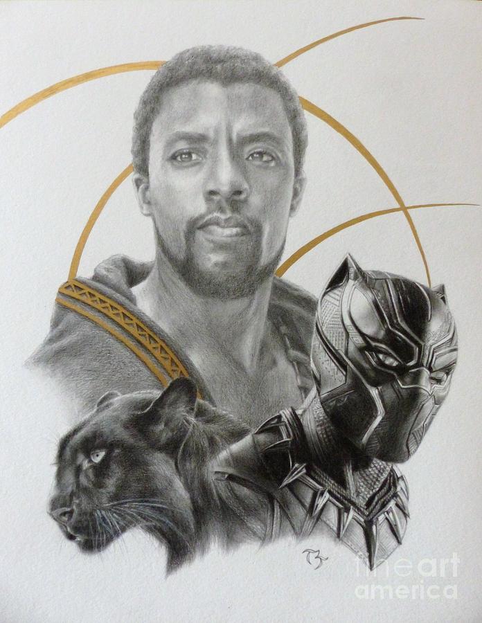 Black Panther Drawing By Toni Taylor Pixels