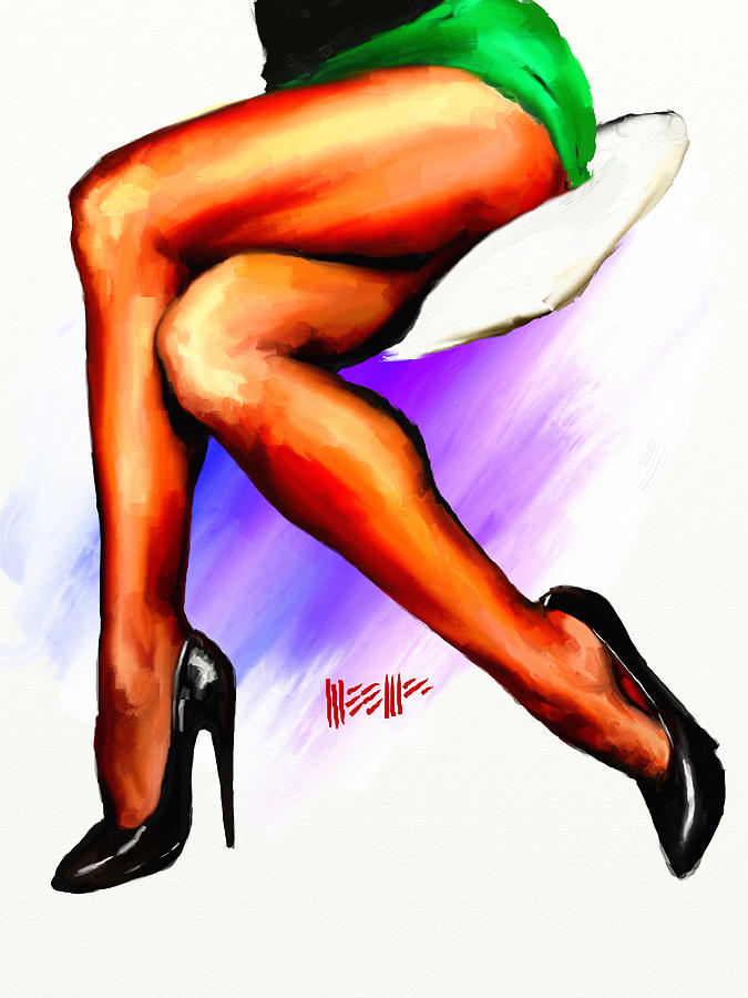 Pantyhose Painting - Black Pantyhose by Dillan Weems Pantyhose Painting - Black Pantyhose by Dillan Weems