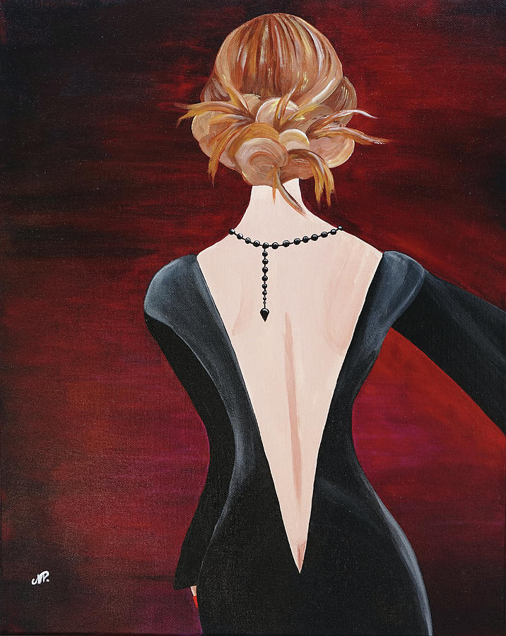 Portrait Painting - Black Pearls by Nicole Paquette Portrait Painting - Black Pearls by Nicole Paquette