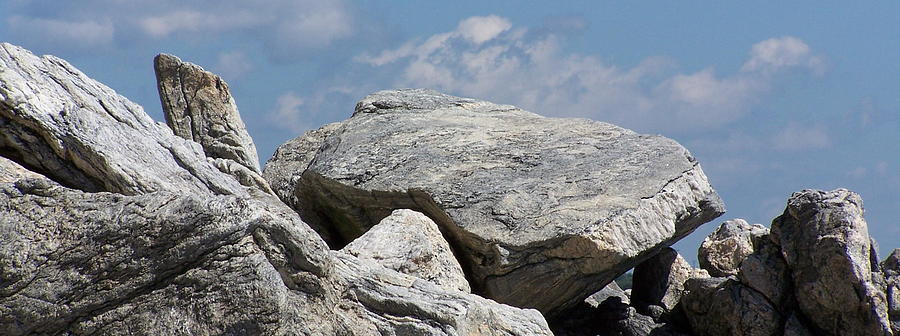 Rocks Painting - Black Point Rock Pile by D Steven Brito