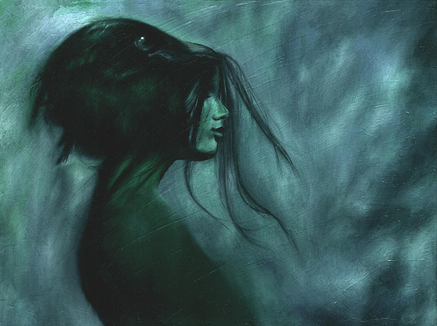 Black Raven Painting by Ragen Mendenhall