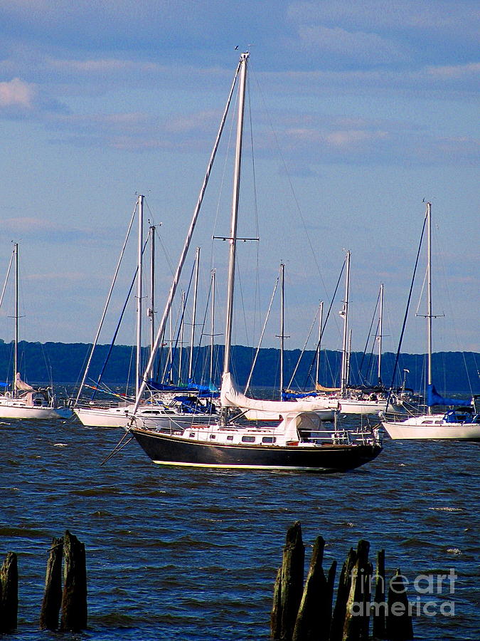 all black sailboat