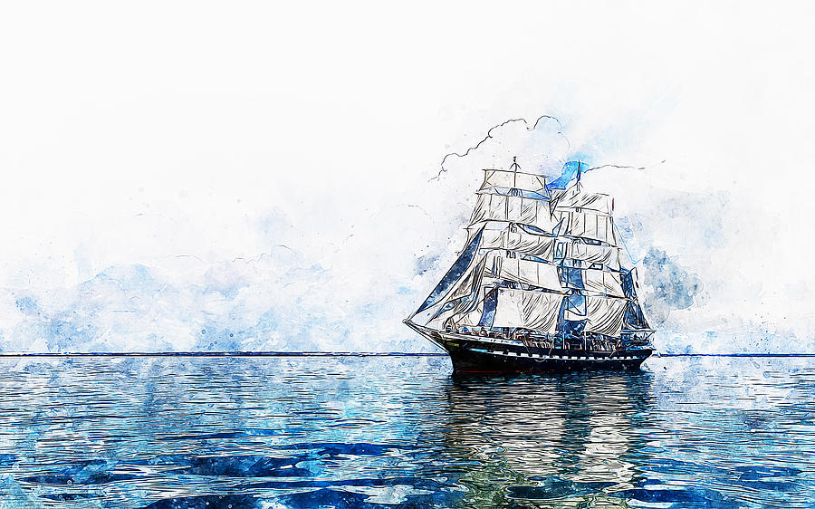 Black Sails - 10 Painting by AM FineArtPrints