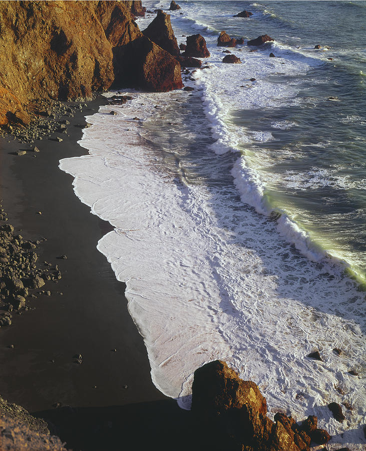 2A6X63-A6-Black Sand Beach  Photograph by Ed  Cooper Photography