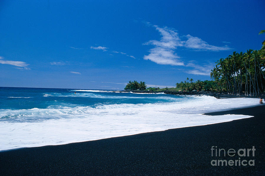 Black Sand Beach Photograph by Bob Abraham - Printscapes - Fine Art America