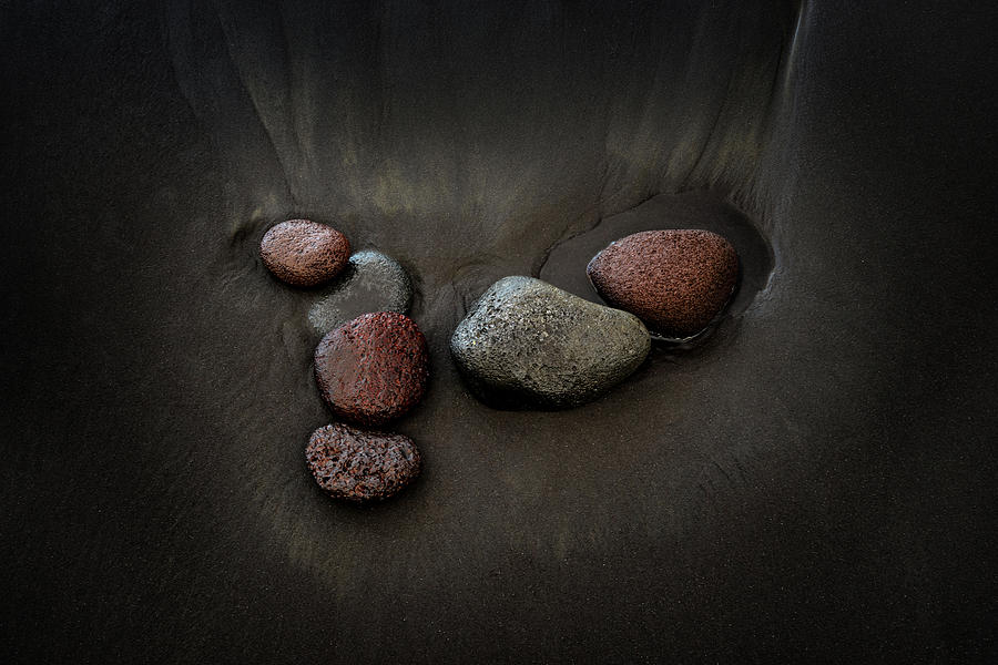 Black Sand Stones Photograph by Christopher Johnson