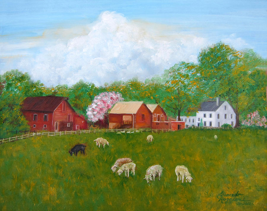 black sheep in Colts Neck NJ Painting by Leonardo Ruggieri