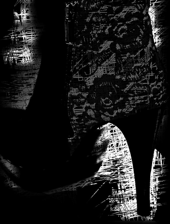 Abstract Photograph - Black shoes by Damijana Cermelj