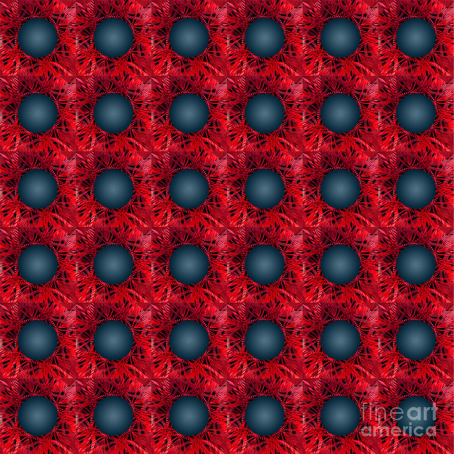 Ball Digital Art - Black spheres pattern by Gaspar Avila