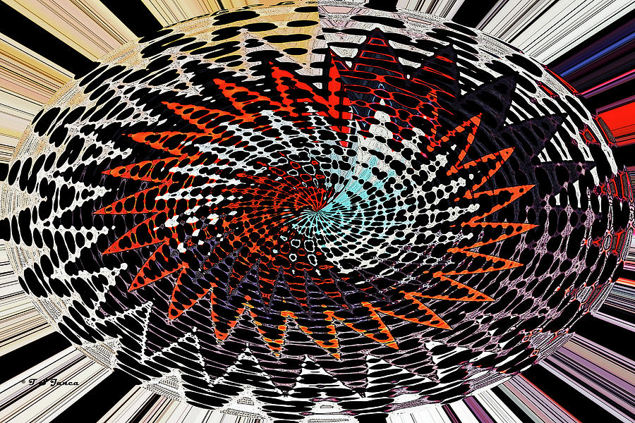 Black Spots In The Sky Ovoid  Abstract Digital Art by Tom Janca
