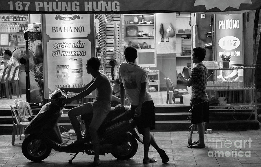 Black Street Photography Hanoi  Photograph by Chuck Kuhn