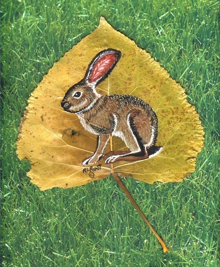 Black tail Jack Rabbit  Painting by Ralph Root
