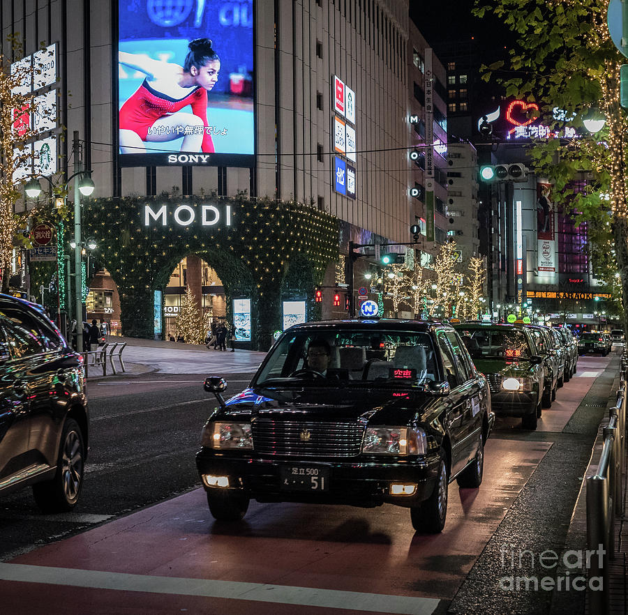 Black Taxi in Tokyo, Japan Photograph by Perry Rodriguez