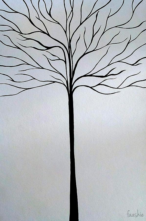 Black tree Painting by Faashie Sha