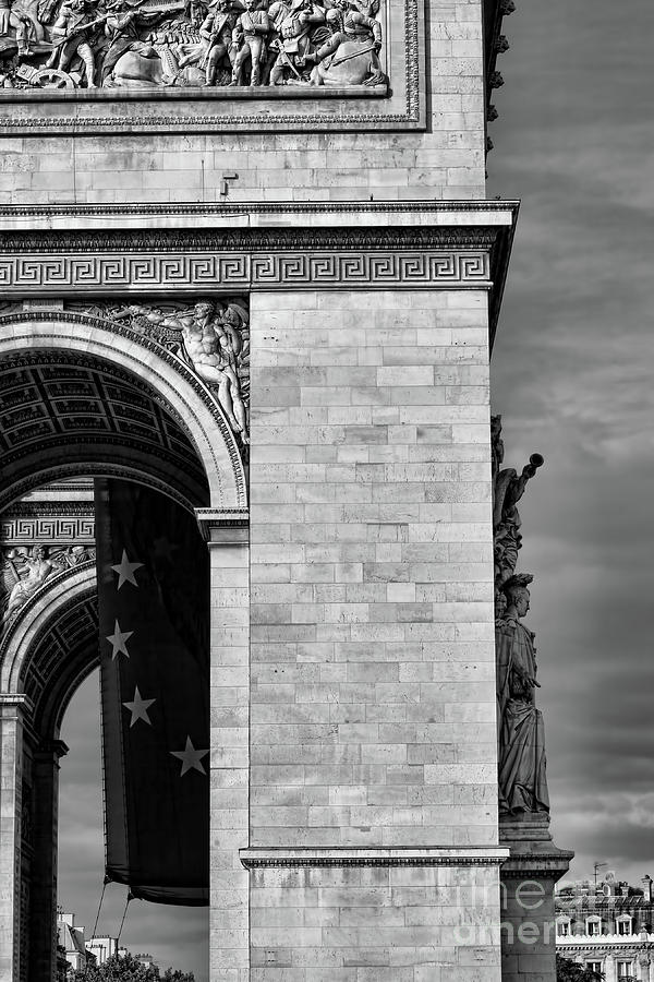 Black W Arc de Triomphe  Photograph by Chuck Kuhn
