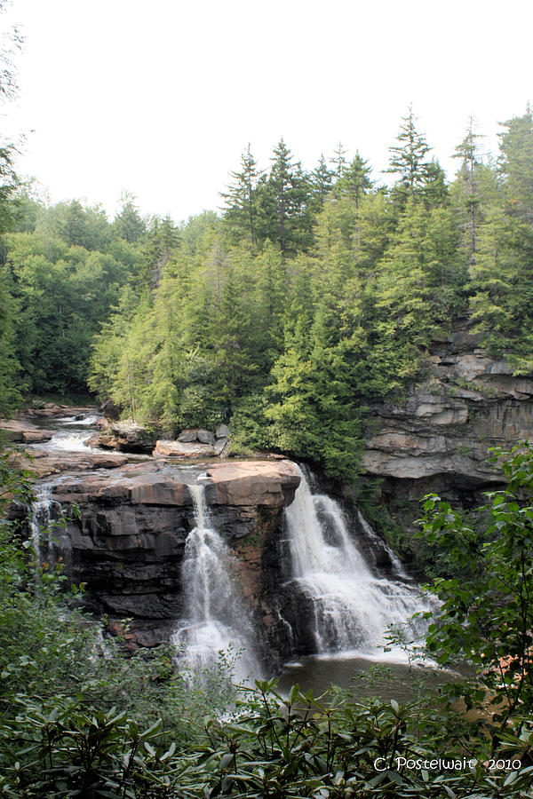 Waterfall Photograph - Black Water Falls 2 by Carolyn Postelwait