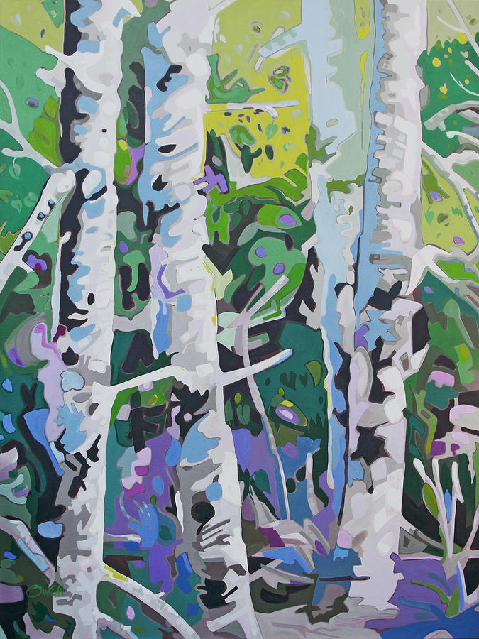 Black Water Forest Painting by Rob Owen