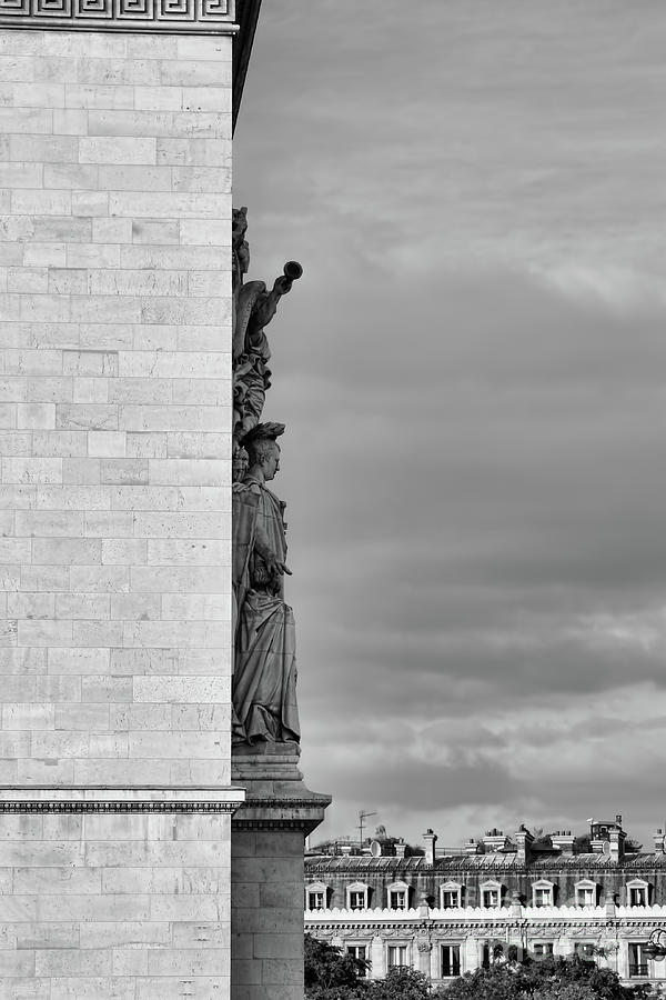 Black Whit Arc de Triomphe Photograph by Chuck Kuhn