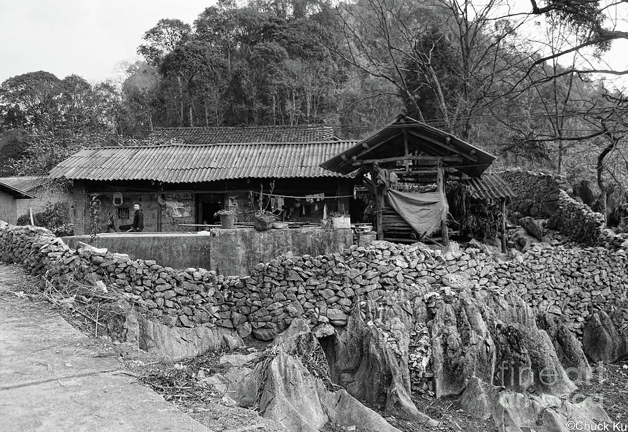 Black White Home Ha Giang  Photograph by Chuck Kuhn