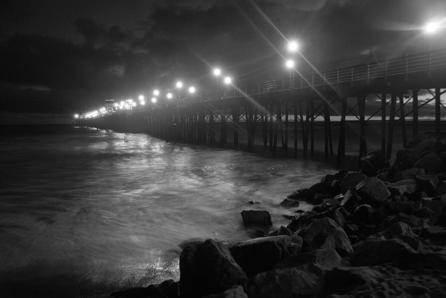 Black White Pier Photograph by Kelly Wade