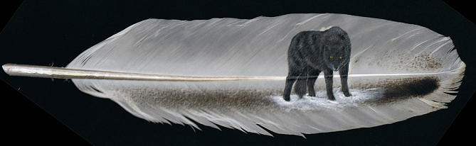 Wildlife Painting - Black Wolf by Shirley Malar
