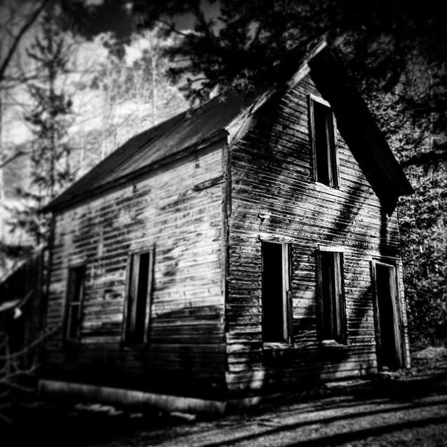 Ghosttown Photograph - #blackandwhite #creepy #abandoned by Ron Meiners
