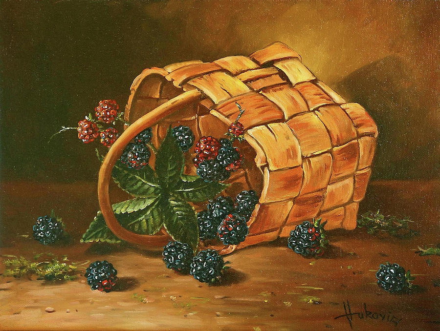 Still Life Painting - Blackberries by Dusan Vukovic