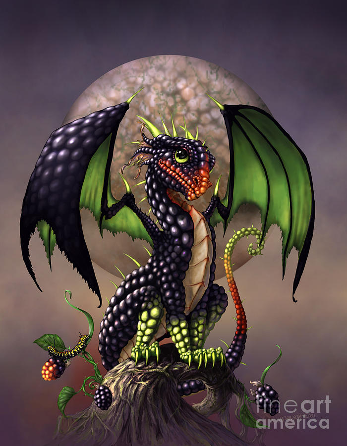 Dragon Digital Art - Blackberry Dragon by Stanley Morrison