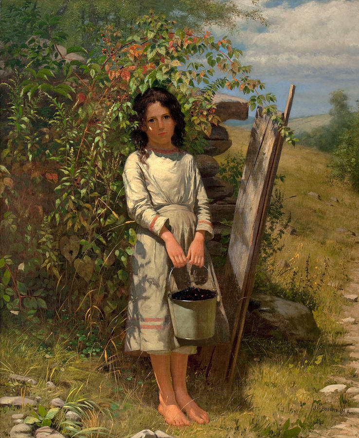 Blackberry Picking Painting by John George Brown | Fine Art America