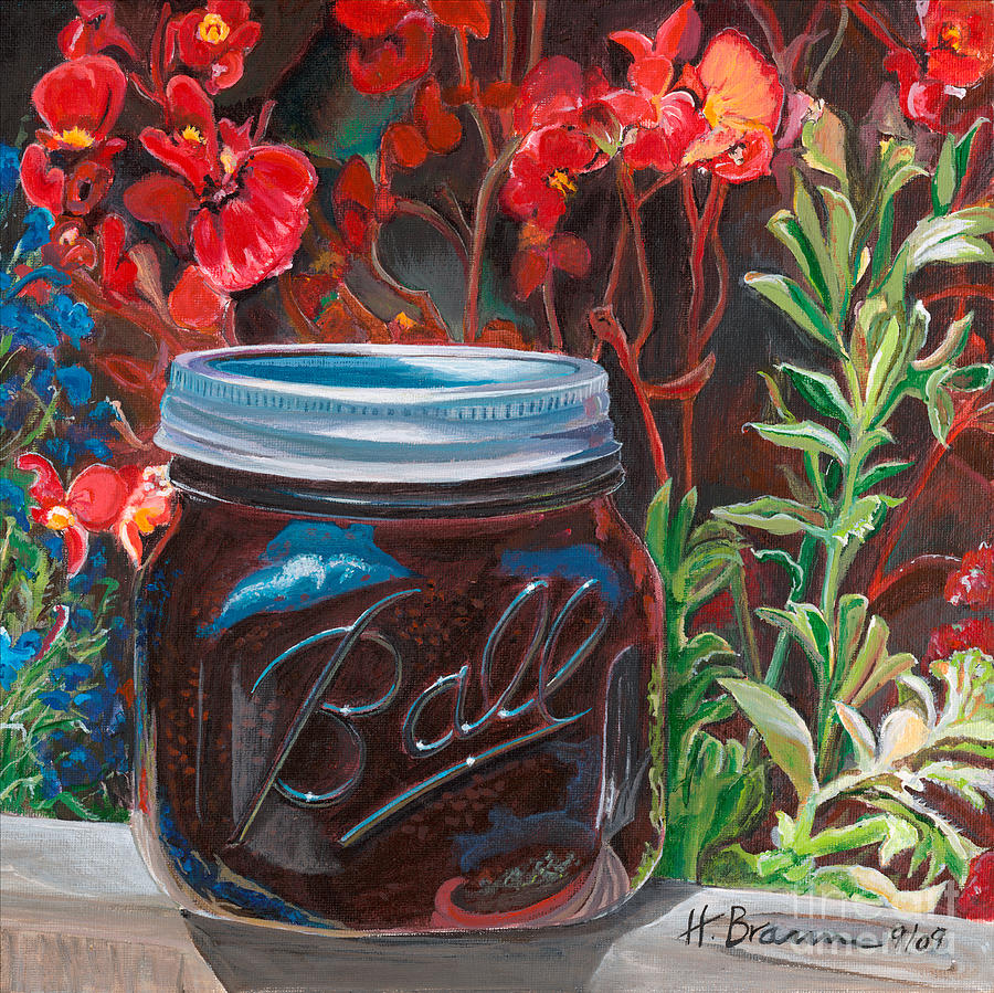 Blackberry Preserves Painting by Holly Bartlett Brannan
