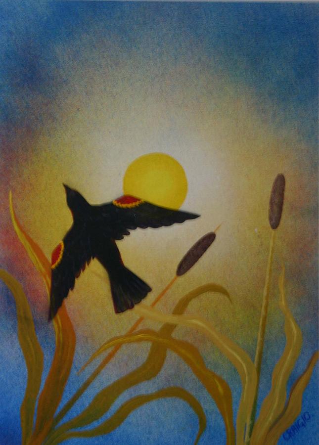 Blackbird Painting by Bob Craig - Fine Art America