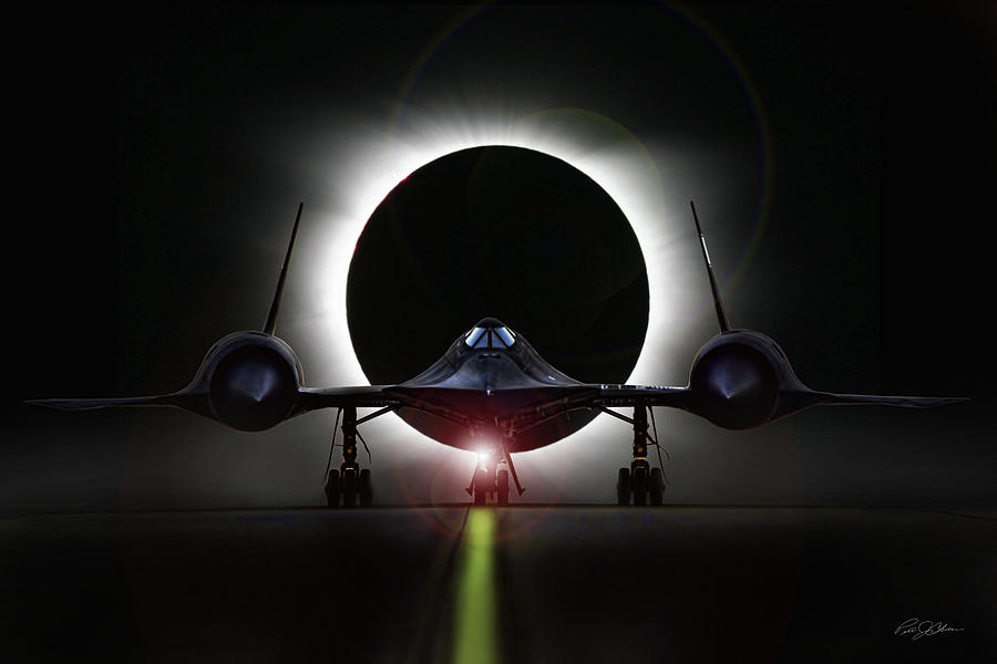 Blackbird Digital Art - Blackbird Eclipse by Peter Chilelli
