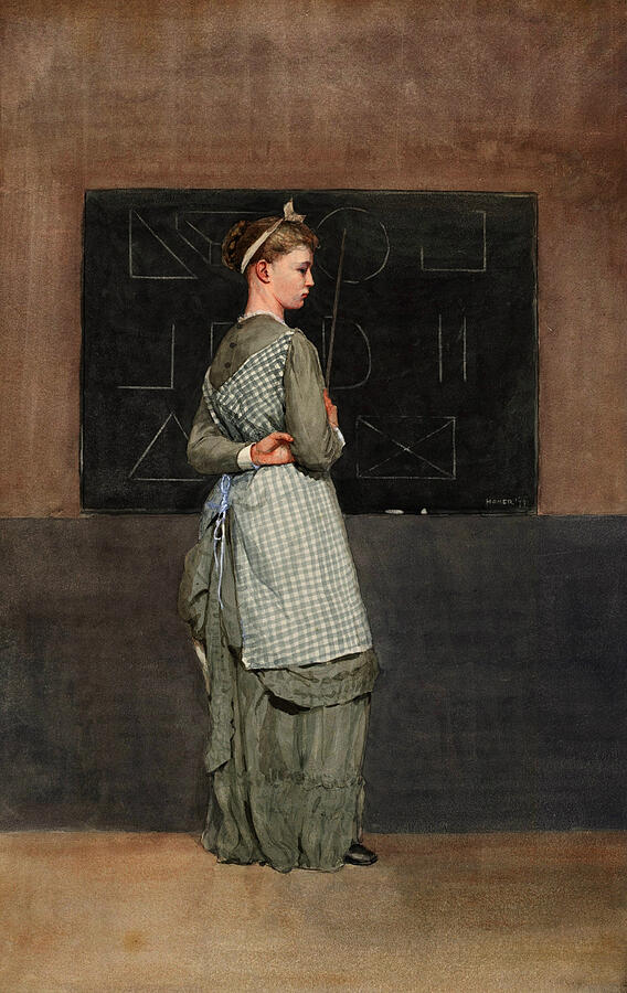 Blackboard, from 1877 Painting by Winslow Homer